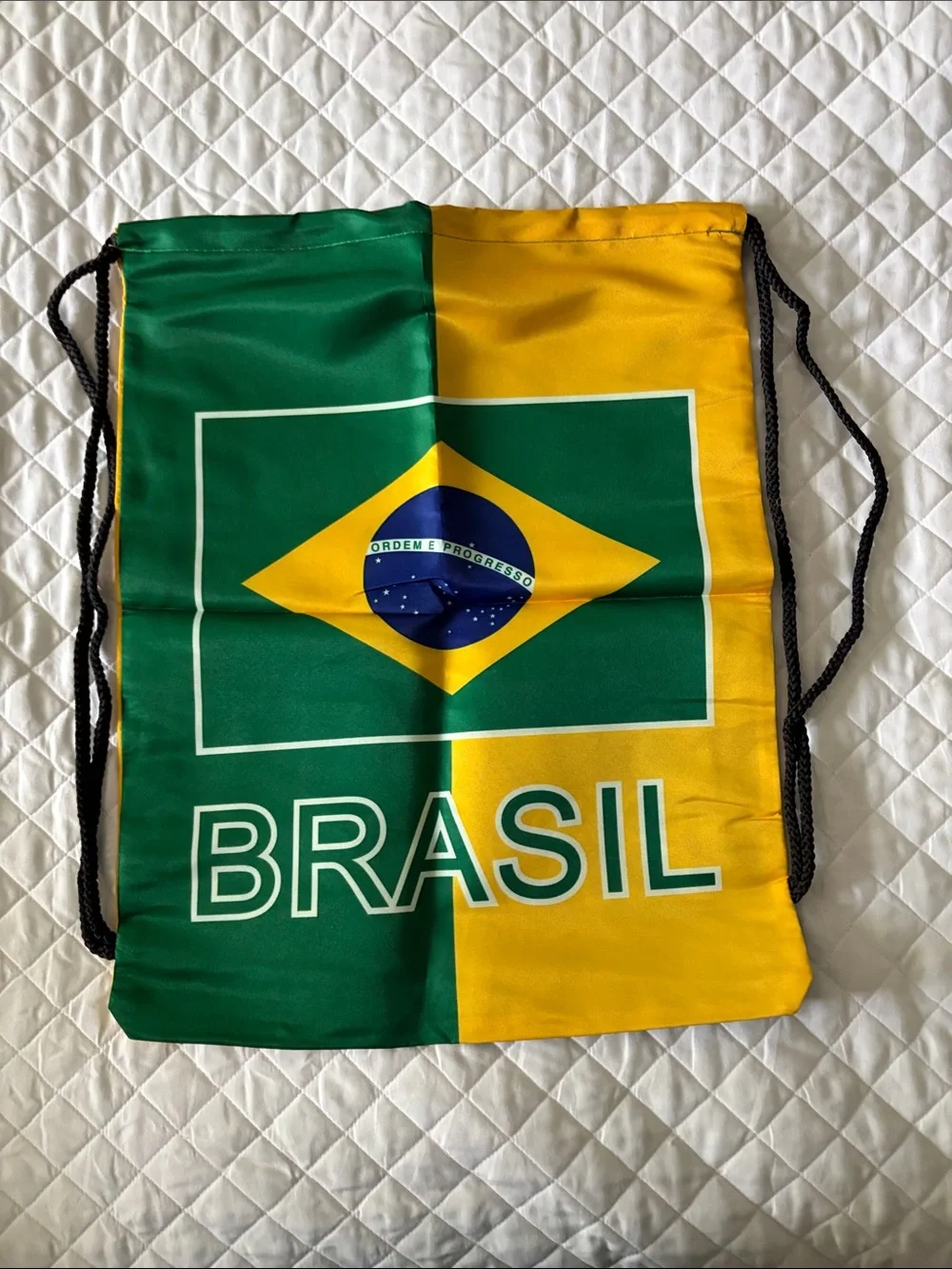 Brasil Green & Yellow Drawstring Gym Bag